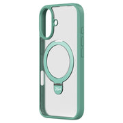 For iPhone 16 Plus ZGA Magsafe Holder PC Hybrid TPU Phone Case(Green)