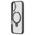 For iPhone 16 ZGA Magsafe Holder PC Hybrid TPU Phone Case(Black) - free shipping - PMC TechLife - Order now!