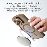 For iPhone 16 Pro Max ZGA Magsafe Frosted PC Hybrid TPU Phone Case(Black)