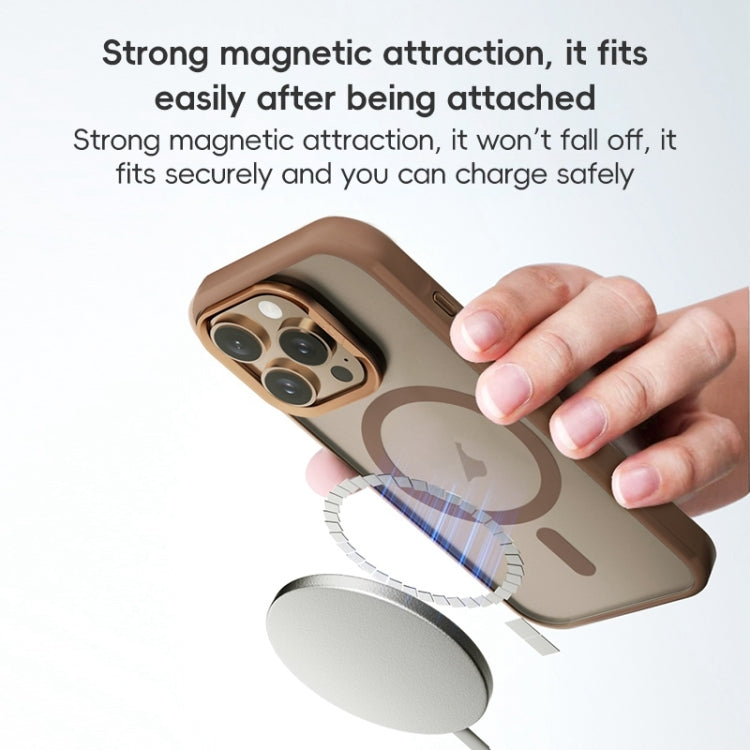 For iPhone 16 Pro Max ZGA Magsafe Frosted PC Hybrid TPU Phone Case(Grey)