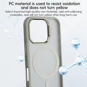 For iPhone 16 Pro Max ZGA Magsafe Frosted PC Hybrid TPU Phone Case(Black)