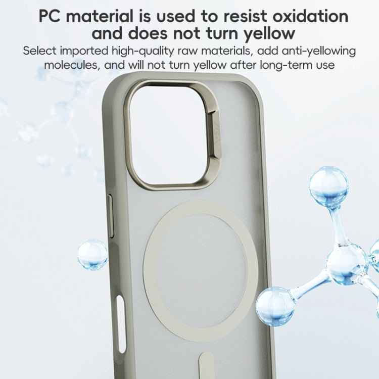 For iPhone 16 Pro ZGA Magsafe Frosted PC Hybrid TPU Phone Case(Gold)