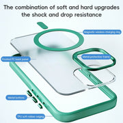 For iPhone 16 Pro ZGA Magsafe Frosted PC Hybrid TPU Phone Case(Gold)