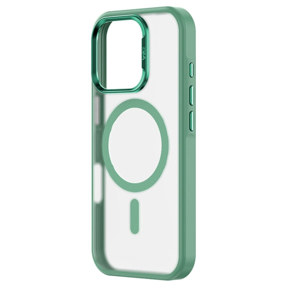 For iPhone 16 Plus ZGA Magsafe Frosted PC Hybrid TPU Phone Case(Green)