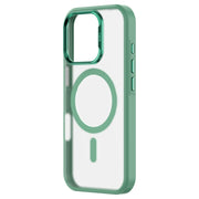 For iPhone 16 ZGA Magsafe Frosted PC Hybrid TPU Phone Case(Green)