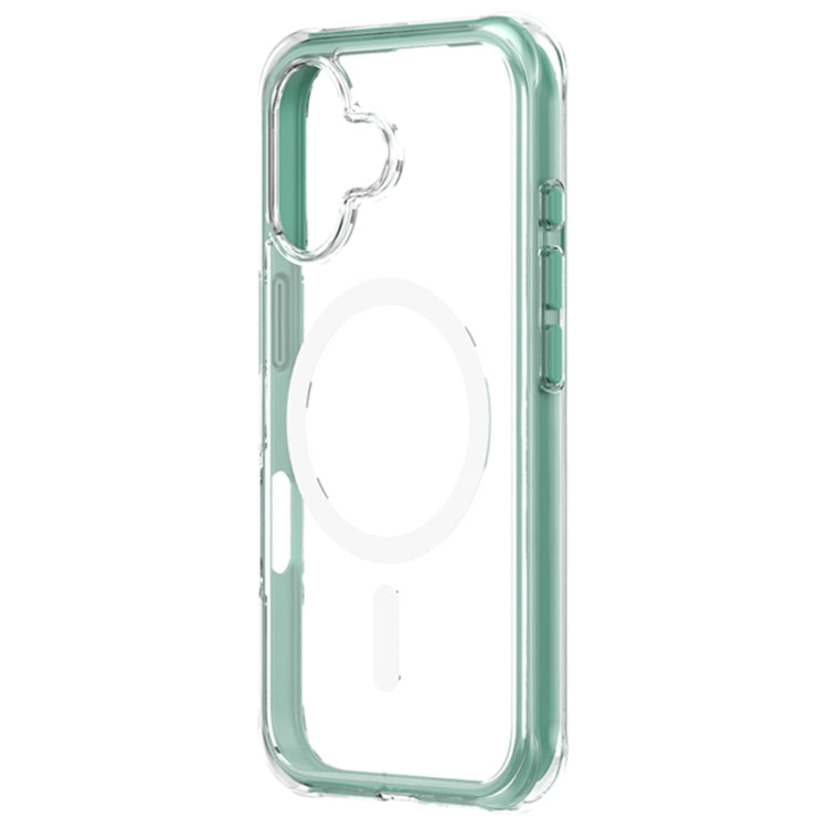 For iPhone 16 Plus ZGA Colorful Airbag Magsafe PC Hybrid TPU Phone Case(Green)