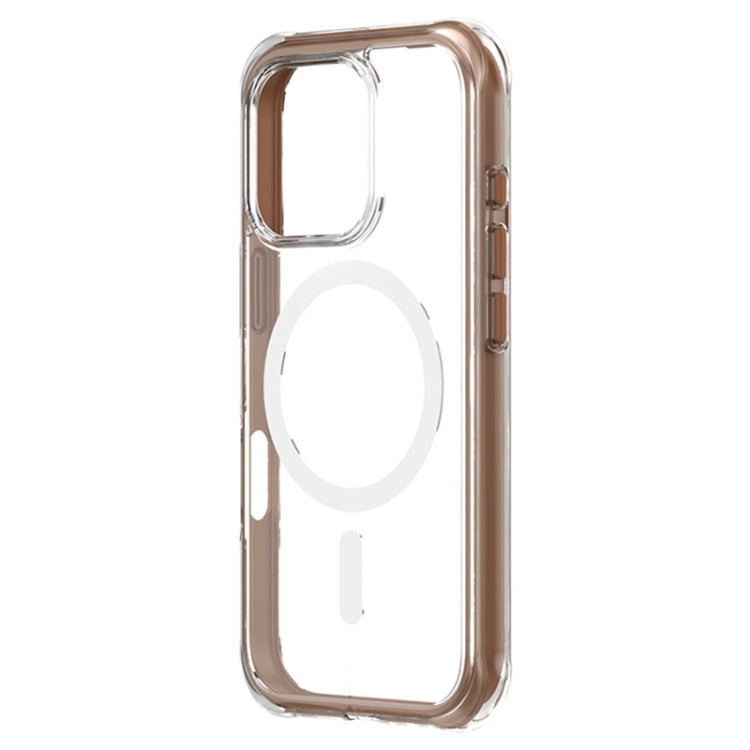 For iPhone 16 Pro Max ZGA Colorful Airbag Magsafe PC Hybrid TPU Phone Case(Gold)