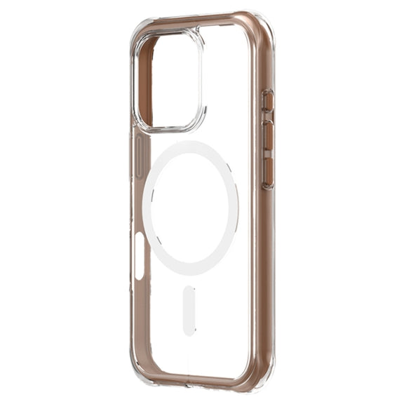 For iPhone 16 Pro Max ZGA Colorful Airbag Magsafe PC Hybrid TPU Phone Case(Gold)