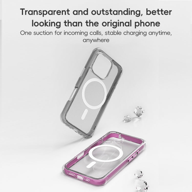 For iPhone 16 Pro ZGA Colorful Airbag Magsafe PC Hybrid TPU Phone Case(Gold)
