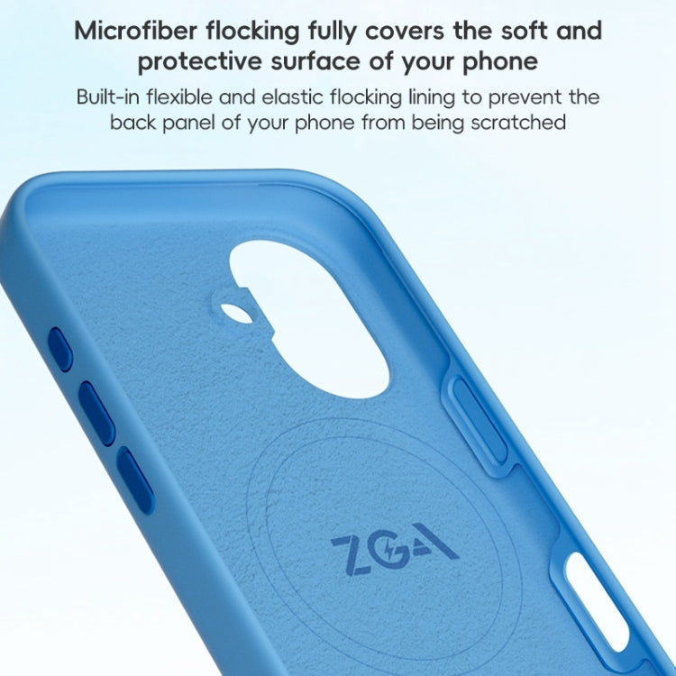 For iPhone 16 Pro ZGA Colorful Liquid Silicone Magsafe Phone Case(Grey)