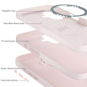 For iPhone 16 Pro ZGA Colorful Liquid Silicone Magsafe Phone Case(Grey)