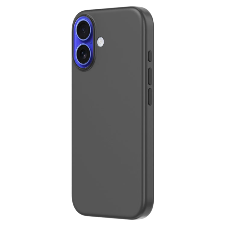 For iPhone 16 Plus ZGA Colorful Liquid Silicone Magsafe Phone Case(Black)