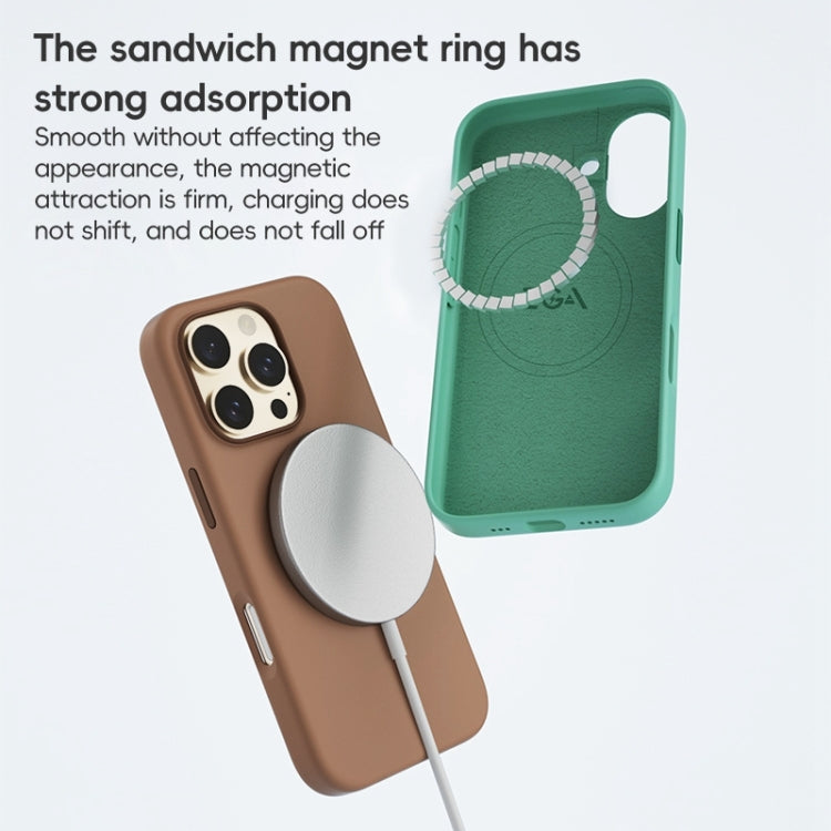 For iPhone 16 ZGA Colorful Liquid Silicone Magsafe Phone Case(Blue)