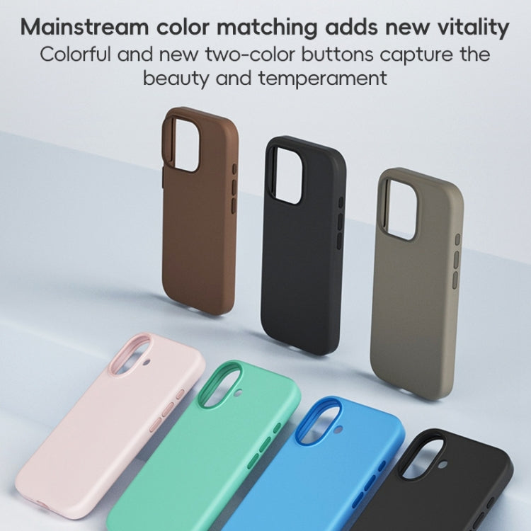 For iPhone 16 ZGA Colorful Liquid Silicone Magsafe Phone Case(Blue)