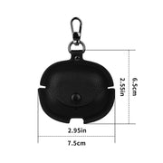 For Realme Buds Air 5 Pro Leather Earphone Protective Case with Hook(Black)