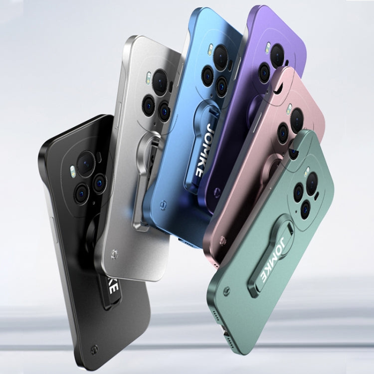 For Honor Magic6 Pro Baking Varnish 360 Rotate Holder No Frame PC Phone Case(Blue)