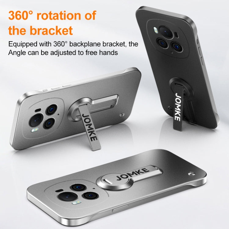 For Honor Magic6 Pro Baking Varnish 360 Rotate Holder No Frame PC Phone Case(Blue)