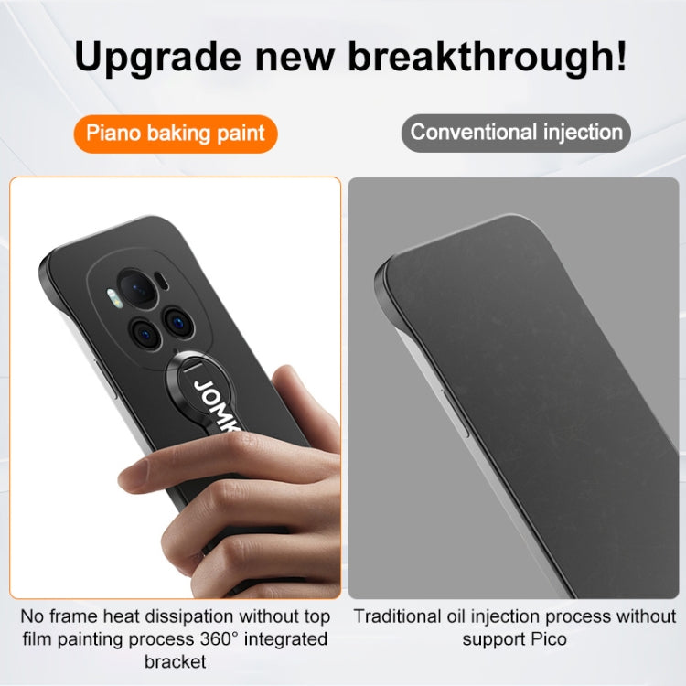 For Honor Magic6 Pro Baking Varnish 360 Rotate Holder No Frame PC Phone Case(Pink)