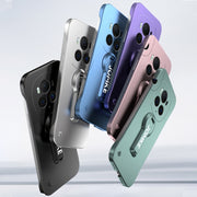 For Honor Magic6 Pro Baking Varnish 360 Rotate Holder No Frame PC Phone Case(Silver)