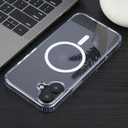 For iPhone 16 Plus GEBEI MagSafe Magnetic Transparent Phone Case