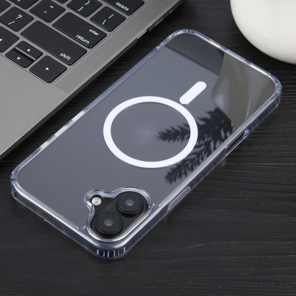 For iPhone 16 Plus GEBEI MagSafe Magnetic Transparent Phone Case