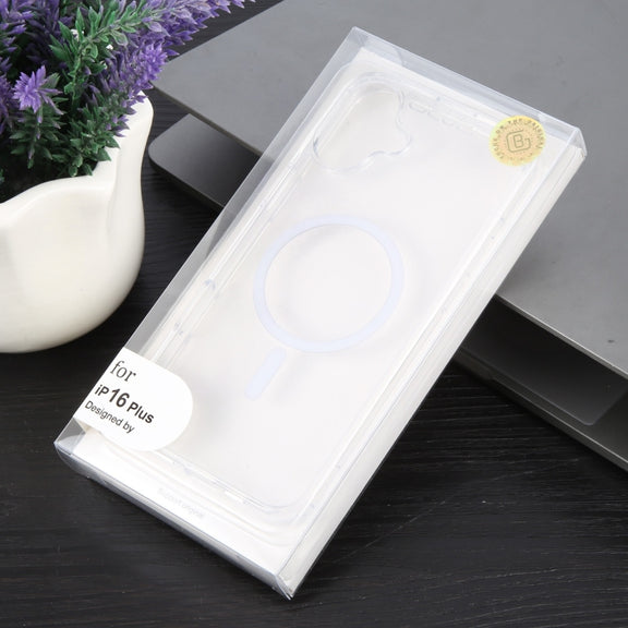 For iPhone 16 Plus GEBEI MagSafe Magnetic Transparent Phone Case
