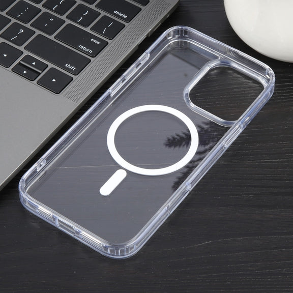 For iPhone 16 Pro GEBEI MagSafe Magnetic Transparent Phone Case(Transparent)