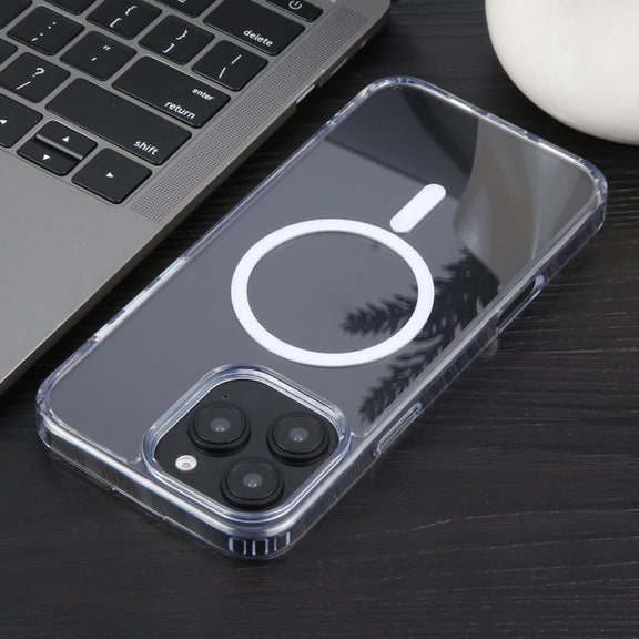 For iPhone 16 Pro Max GEBEI MagSafe Magnetic Transparent Phone Case(Transparent)
