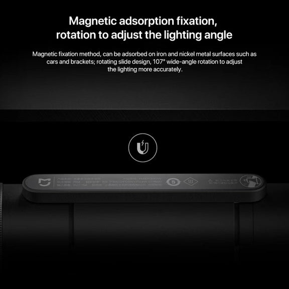 Original Xiaomi Mijia Multifunctional Flashlight 1000LM IPX4 with Side Light(Black)