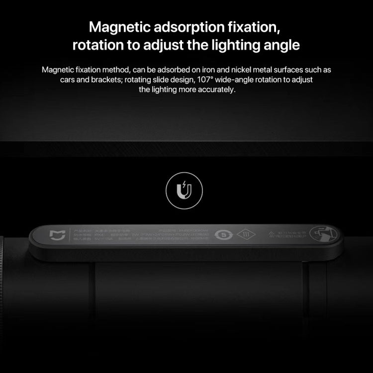 Original Xiaomi Mijia Multifunctional Flashlight 1000LM IPX4 with Side Light(Black)