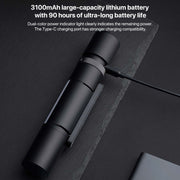 Original Xiaomi Mijia Multifunctional Flashlight 1000LM IPX4 with Side Light(Black)