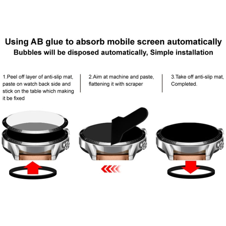 For Google Pixel Watch 3 45mm imak Plexiglass HD Watch Protective Film