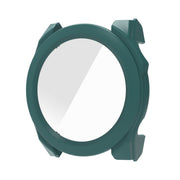 For Garmin Fenix 8 AMOLED 47mm Tempered Glass Film Integrated PC Watch Protective Case(Green)