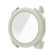 For Garmin Fenix 8 AMOLED 47mm Tempered Glass Film Integrated PC Watch Protective Case(Ivory White)