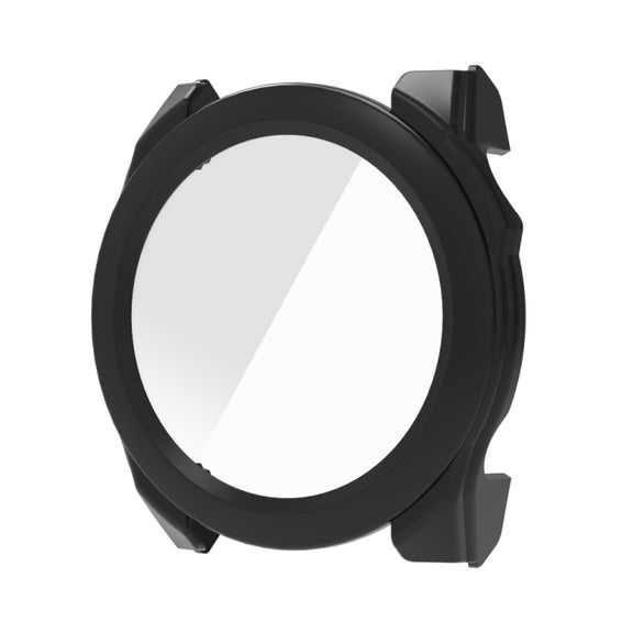 For Garmin Fenix 8 AMOLED 43mm Tempered Glass Film Integrated PC Watch Protective Case(Black)