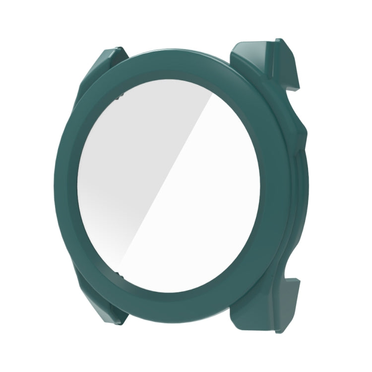 For Garmin Fenix 8 AMOLED 43mm Tempered Glass Film Integrated PC Watch Protective Case(Green)
