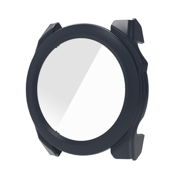 For Garmin Fenix 8 AMOLED 43mm Tempered Glass Film Integrated PC Watch Protective Case(Midnight Blue)