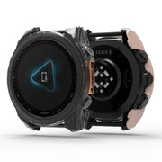 For Garmin Fenix 8 AMOLED 51mm Tempered Glass Film Integrated PC Watch Protective Case(Black)