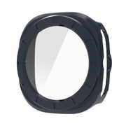 For Samsung Galaxy Watch Ultra 47mm Tempered Glass Film Integrated PC Watch Protective Case(Midnight Blue)
