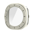 For Samsung Galaxy Watch Ultra 47mm Tempered Glass Film Integrated PC Watch Protective Case(Ivory White) - Watch Cases by PMC TechLife | Online Shopping South Africa | PMC TechLife | Buy Now Pay Later Mobicred