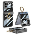 For Huawei nova Flip GKK Integrated  Magnetic Folding Phantom Rotary Phone Case with Ring Holder(Black) - free shipping - PMC Jewellery - Order now!