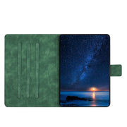 For Lenovo Tab M11 / Xiaoxin Pad 2024 Embossed Couple Cat Smart Tablet Leather Case(Green)