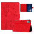For Lenovo Tab M11 / Xiaoxin Pad 2024 Embossed Couple Cat Smart Tablet Leather Case(Red) - Lenovo by PMC Jewellery | Online Shopping South Africa | PMC Jewellery | Buy Now Pay Later Mobicred