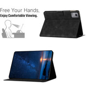 For Lenovo Tab M11 / Xiaoxin Pad 2024 Embossed Couple Cat Smart Tablet Leather Case(Black)