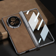 For Honor Magic V3 GKK Integrated Magnetic Fold Hinge Leather Shockproof Phone Case(Matte Gray)