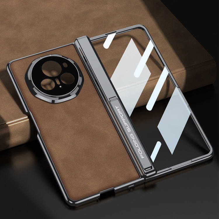 For Honor Magic Vs3 GKK Integrated Magnetic Fold Hinge Leather Shockproof Phone Case(Matte Gray)
