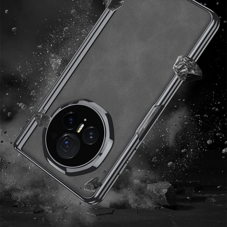 For Honor Magic Vs3 GKK Integrated Magnetic Fold Hinge Leather Shockproof Phone Case(Matte Gray)