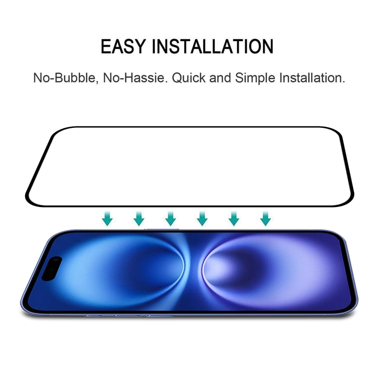 For iPhone 16 Full Glue Screen Tempered Glass Film
