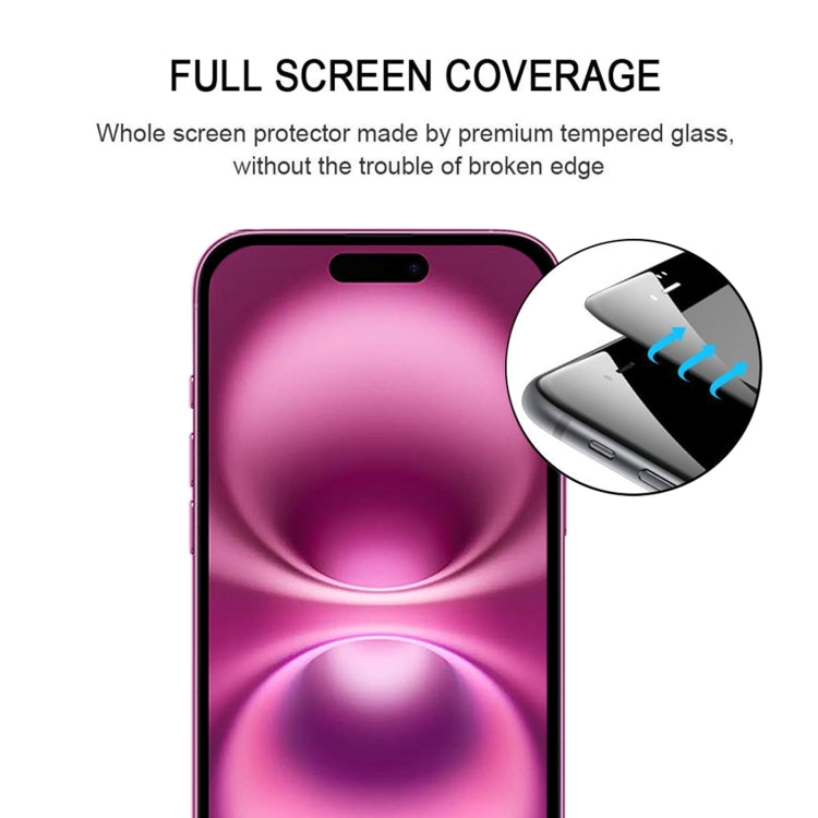 For iPhone 16 Plus Full Glue Screen Tempered Glass Film
