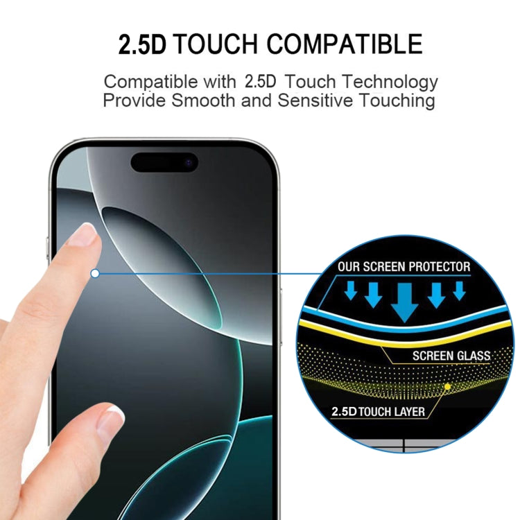 For iPhone 16 Pro Full Glue Screen Tempered Glass Film